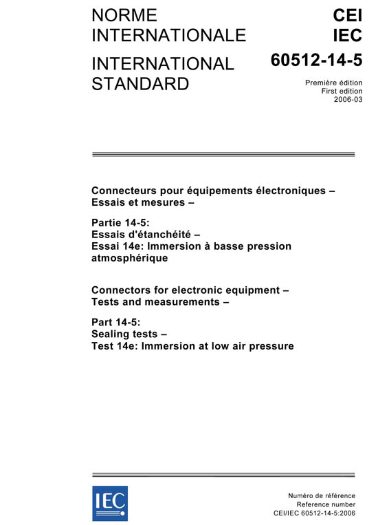 Cover IEC 60512-14-5:2006